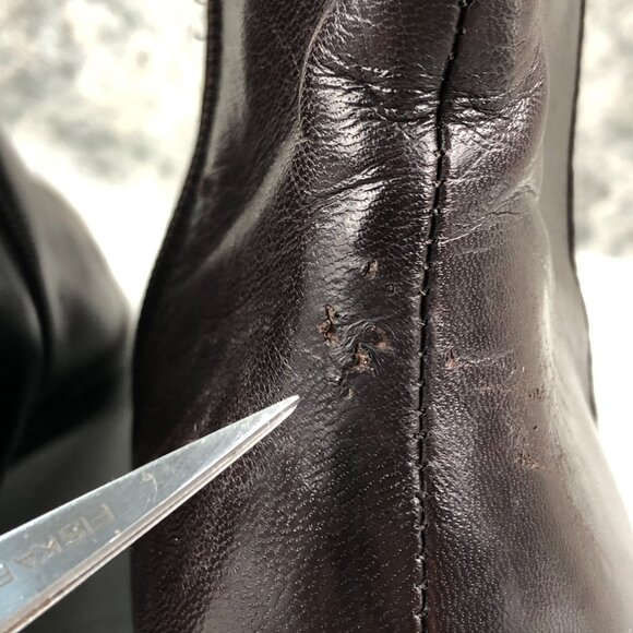 Canal Grande Women's Size 37 Pauline Dark Brown Red Side Zip Ankle Booties 13627 - Picture 9 of 16